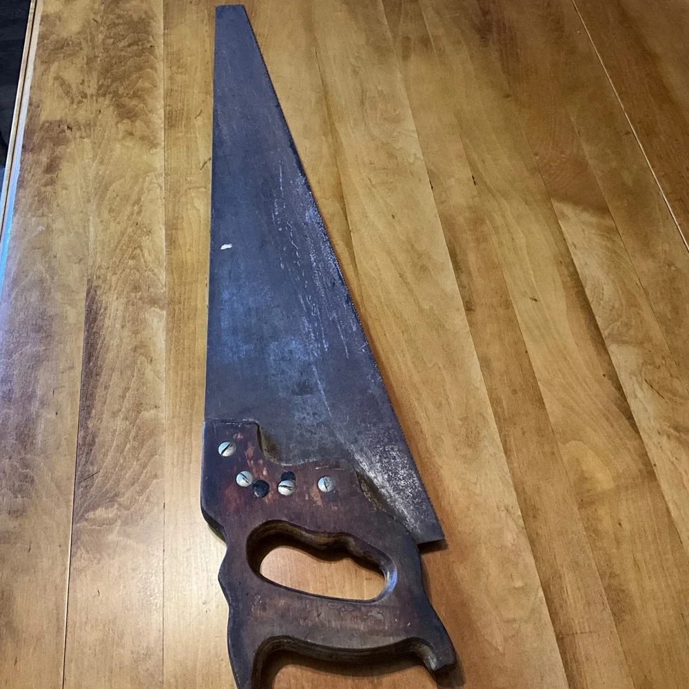 Vintage 1940's‎ Disston USA Hand Saw Woodworking Tool Antique Collectible